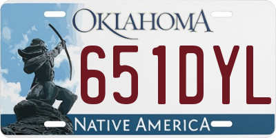 OK license plate 651DYL