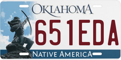 OK license plate 651EDA