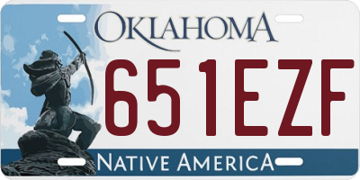 OK license plate 651EZF