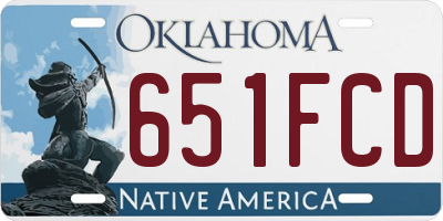 OK license plate 651FCD