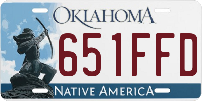 OK license plate 651FFD