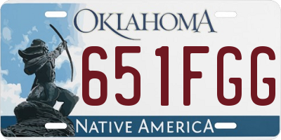 OK license plate 651FGG