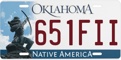 OK license plate 651FII