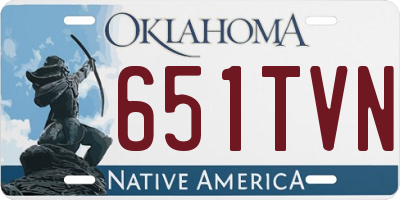 OK license plate 651TVN