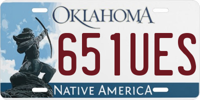 OK license plate 651UES
