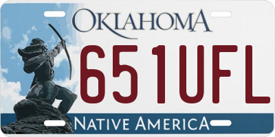 OK license plate 651UFL