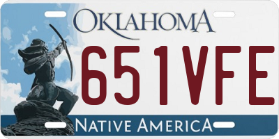 OK license plate 651VFE