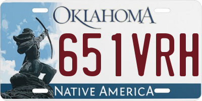 OK license plate 651VRH