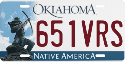 OK license plate 651VRS
