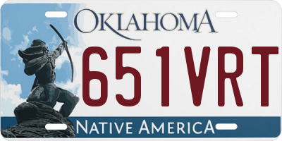 OK license plate 651VRT