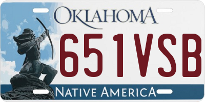 OK license plate 651VSB