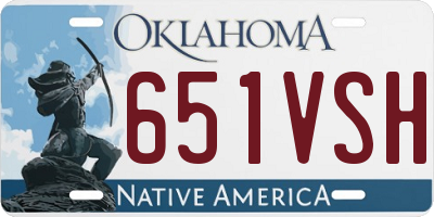 OK license plate 651VSH