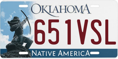OK license plate 651VSL