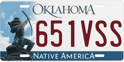 OK license plate 651VSS
