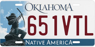 OK license plate 651VTL