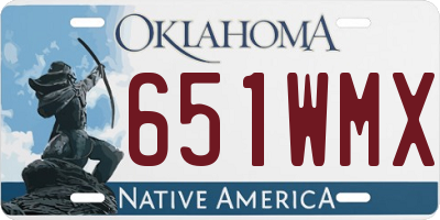 OK license plate 651WMX
