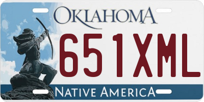 OK license plate 651XML
