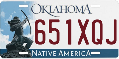 OK license plate 651XQJ