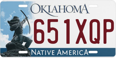 OK license plate 651XQP
