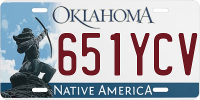 OK license plate 651YCV