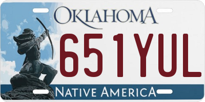 OK license plate 651YUL
