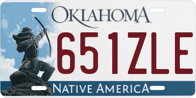 OK license plate 651ZLE