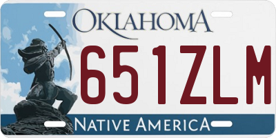 OK license plate 651ZLM