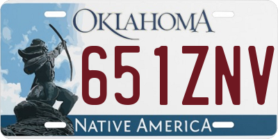 OK license plate 651ZNV