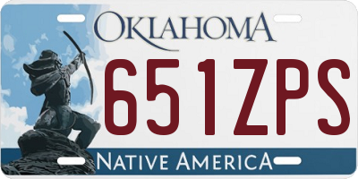 OK license plate 651ZPS