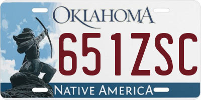 OK license plate 651ZSC
