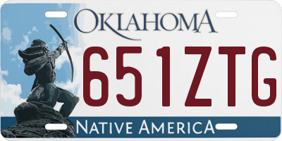 OK license plate 651ZTG