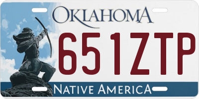 OK license plate 651ZTP