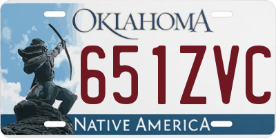 OK license plate 651ZVC