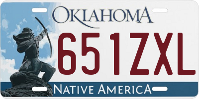 OK license plate 651ZXL