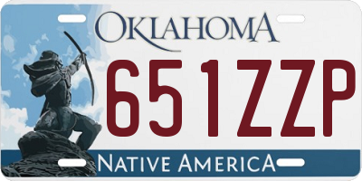 OK license plate 651ZZP