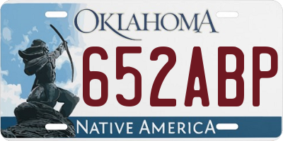 OK license plate 652ABP