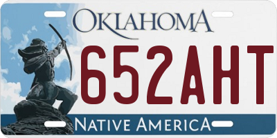 OK license plate 652AHT