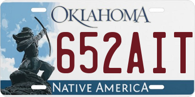 OK license plate 652AIT