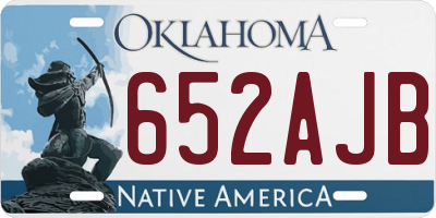 OK license plate 652AJB