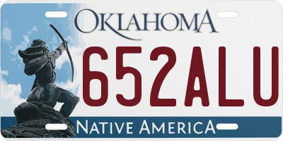 OK license plate 652ALU