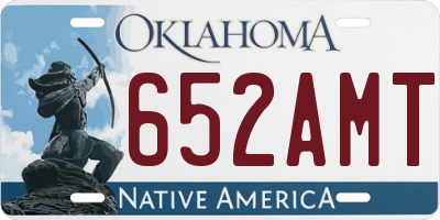 OK license plate 652AMT