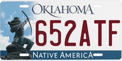 OK license plate 652ATF