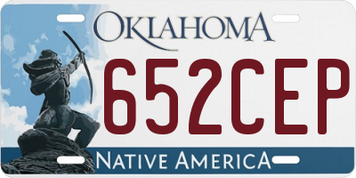 OK license plate 652CEP