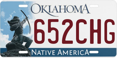 OK license plate 652CHG