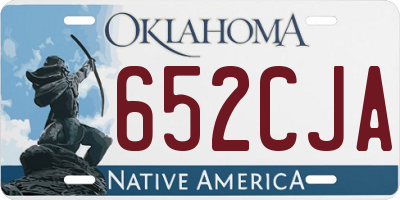 OK license plate 652CJA