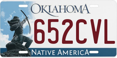 OK license plate 652CVL