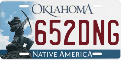 OK license plate 652DNG