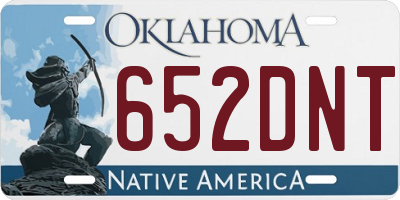 OK license plate 652DNT