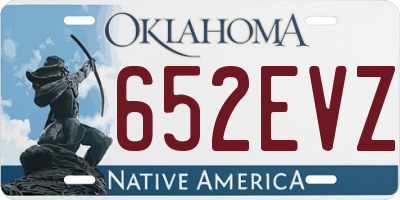 OK license plate 652EVZ