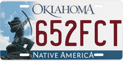 OK license plate 652FCT
